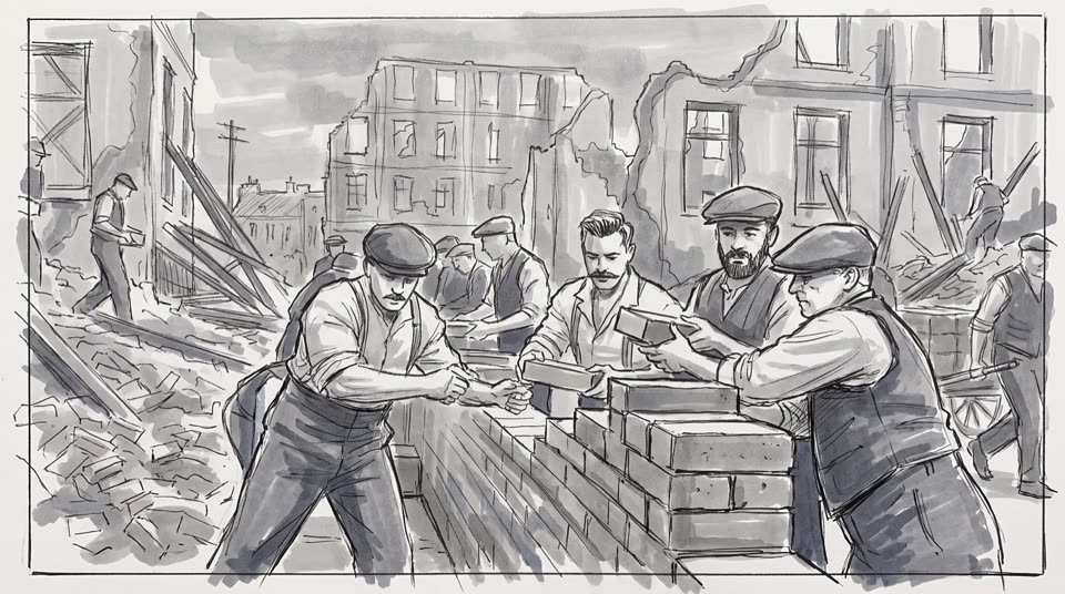 Storyboard-Skizze Wiederaufbau